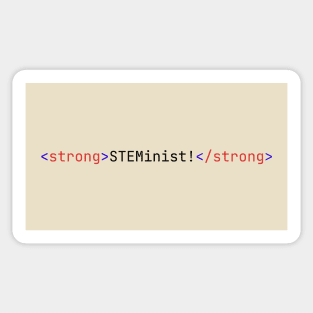 Strong STEMinist HTML Code - Light Theme Sticker